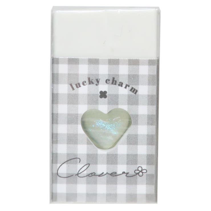 cinemacollection けしごむ ストーン入り消しゴム クローバー グレー チェック クーリア 新学期準備文具 かわいい グッズ 文房具