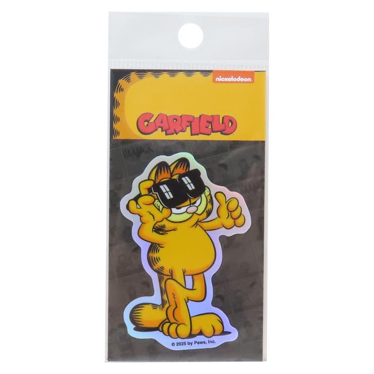 【10％OFFクーポン！3/26(木)1:59まで】cinemacollection ガーフィールド ダイカットシール ホログラムミニステッカー サングラス ゼネラルステッカー 耐水耐光 デコステッカー キャラクター グッズ 文房具