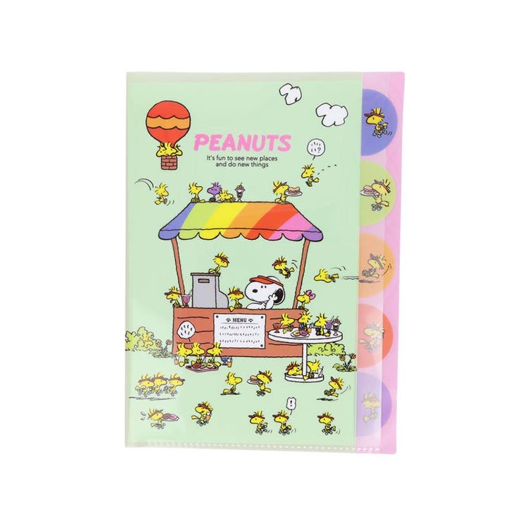 cinemacollection スヌーピー ポケットファイル ダイカットクリアファイル5P カフェ ...