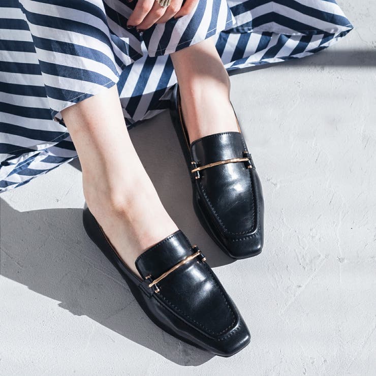 【10％OFFクーポン！2/10(火)1:59まで】EVOL スクエアソフトローファー シューズ・靴