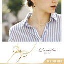 【マラソン期間中 5%OFFクーポン】CREAM-DOT ネックレス 18kコーティング 2連 リボンモチーフ リボン レディース シルバー シンプル 大人可愛い 上品ベネチアンチェーンアクセサリー 女性 アクセサリー