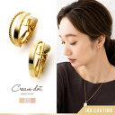 CREAM-DOT イヤリング 金属アレルギー ニッケルフリー 18kコーティング クリップ式 レディース 2way イヤーカフ イヤカフ ダブルライン ツイスト 大人 ゴールド シルバー ピンクゴールド アクセサリー