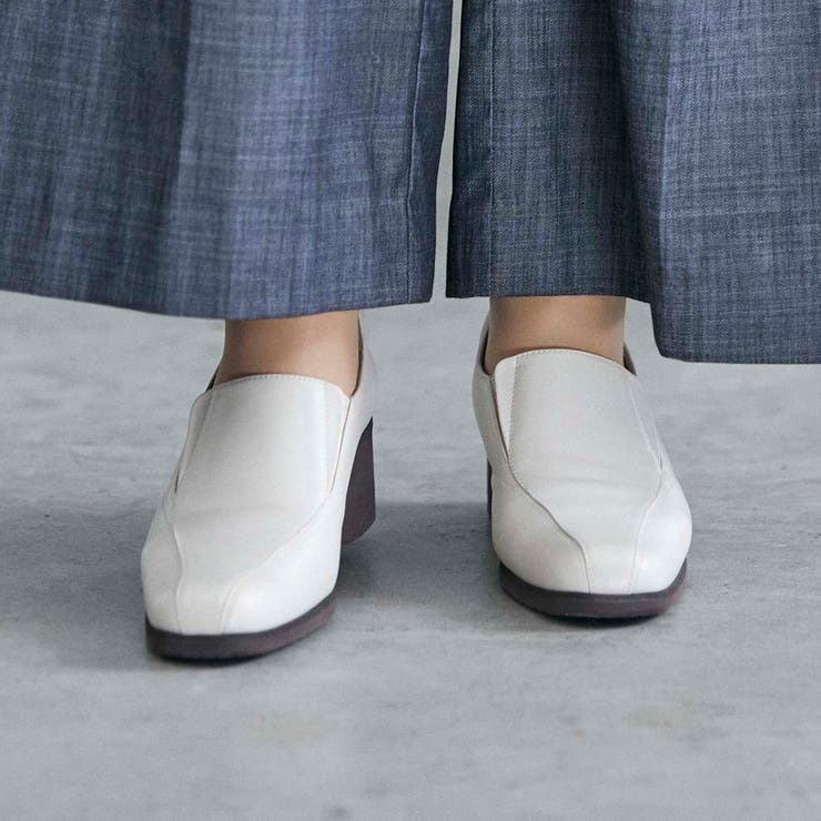 【10％OFFクーポン！1/29(木)1:59まで】Mode et Jacomo×ing 【3E】サイドゴアウェッジソールスリッポン シューズ・靴