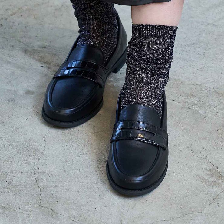 【10％OFFクーポン！1/29(木)1:59まで】Mode et Jacomo×ing 【レイン対応】コインローファー シューズ・靴