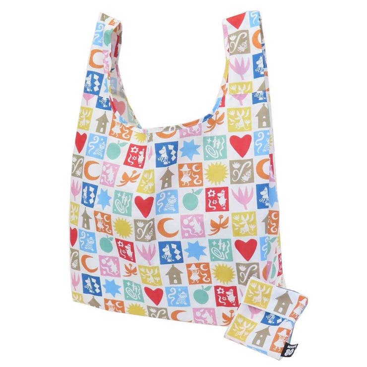 【10％OFFクーポン！3/26(木)1:59まで】cinemacollection ムーミン エコバッグ 折りたたみショッピングバッグ プレイ スクエア 北欧 丸眞 コンパクト お買い物かばん キャラクター グッズ バッグ・鞄