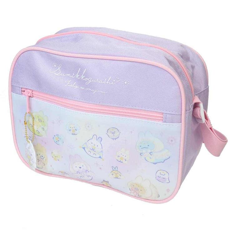 【10％OFFクーポン！3/26(木)1:59まで】cinemacollection すみっコぐらし 幼稚園かばん ショルダーバッグ ラベンダー うさぎ柄 新入学 サンエックス アートウエルド 通園ショルダーバッグ キャラクター グッズ バッグ・鞄