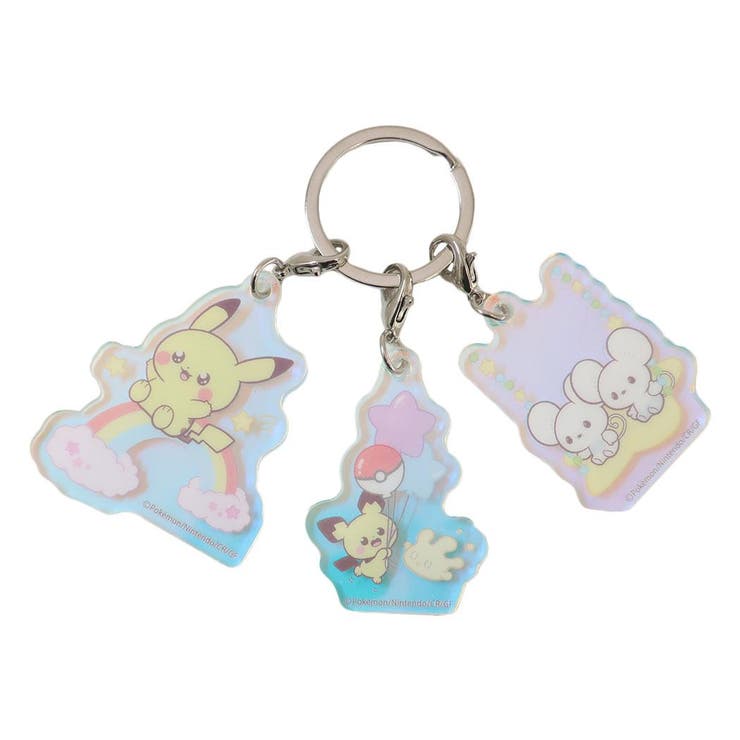 【10％OFFクーポン！2/10(火)1:59まで】cinemacollection ポケットモンスター キーホルダー オーロラアクリルキーホルダーセット ポケピース ピカチュウ ピチュウ ポケモン マリモクラフト コレクション雑貨 キャラクター グッズ
