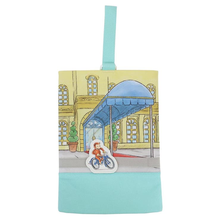 【10％OFFクーポン！2/23(月)1:59まで】cinemacollection おさるのジョージ シューズバッグ ギミックシューズケース ミント 新入学 マルヨシ 体育館靴入れ 絵本キャラクター グッズ バッグ・鞄