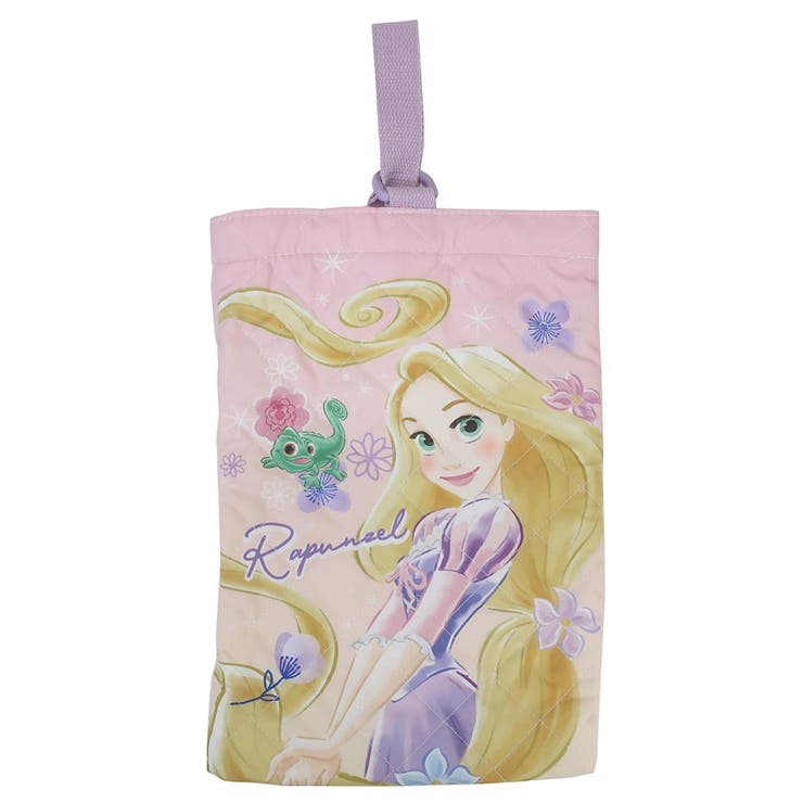 【10％OFFクーポン！2/23(月)1:59まで】cinemacollection 塔の上のラプンツェル キルト シューズバッグ 体育館靴かばん ラベンダー 新入学 ディズニープリンセス アートウエルド 運動靴入れ キャラクター グッズ バッグ・鞄