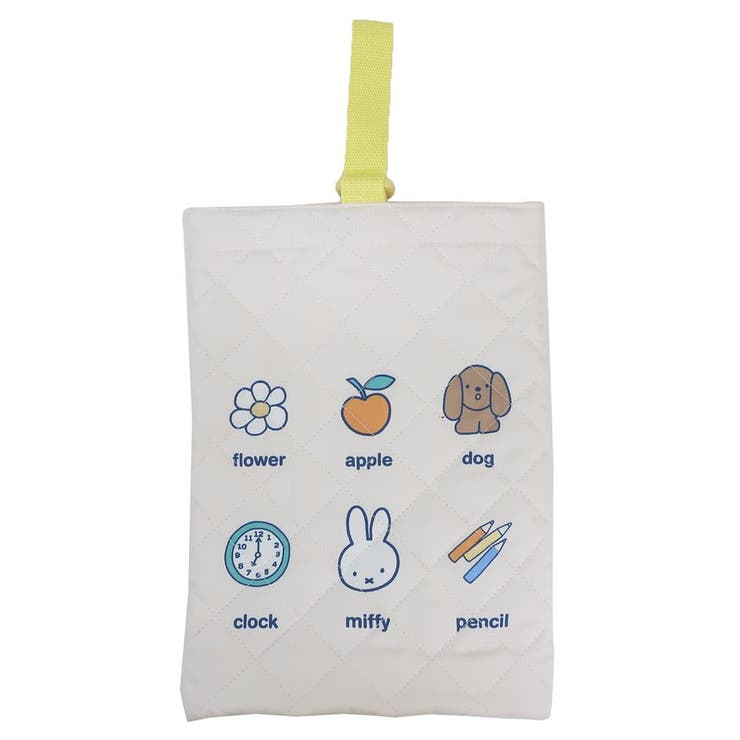 【10％OFFクーポン！2/23(月)1:59まで】cinemacollection ミッフィー キルト シューズバッグ 体育館靴かばん 単柄 アイボリー 新入学 ディックブルーナ アートウエルド 運動靴入れ 絵本キャラクター グッズ バッグ・鞄