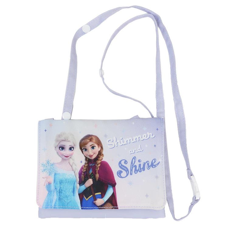【10％OFFクーポン！3/26(木)1:59まで】cinemacollection アナと雪の女王 クリップポケット ポケットポーチ ラベンダー 新入学 ディズニー アートウエルド ショルダー付き ポシェットポケット キャラクター グッズ バッグ・鞄