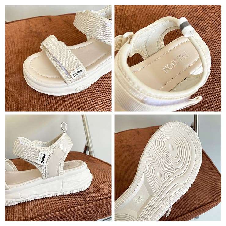 【10％OFFクーポン！5/16(土)1:59まで】Miniministore スポーツサンダル 厚底 ベル...