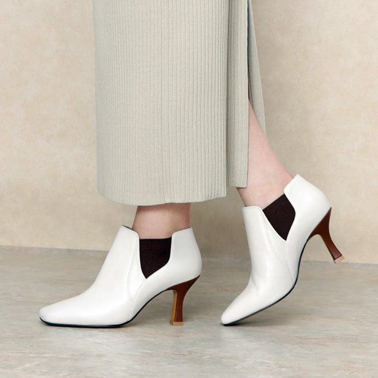 【10％OFFクーポン！1/29(木)1:59まで】Mode et Jacomo×ing スクエアトゥブーティー シューズ・靴