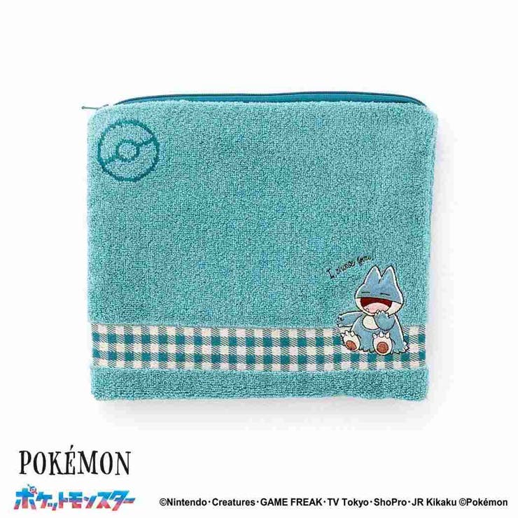 【10％OFFクーポン！2/10(火)1:59まで】cinemacollection ポケットモンスター コスメポーチ スチームシャーリング無撚糸ポーチ I choose you ゴンベ ブルー ポケモン タオル美術館 プレゼント かわいい キャラクター