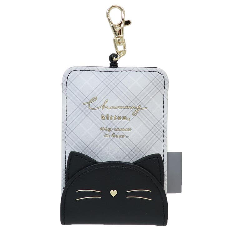 【10％OFFクーポン！3/26(木)1:59まで】cinemacollection リール付きキーケース キーケース チャミーキトゥン ブラック クーリア キッズキーケース 定期入れ グッズ 小物