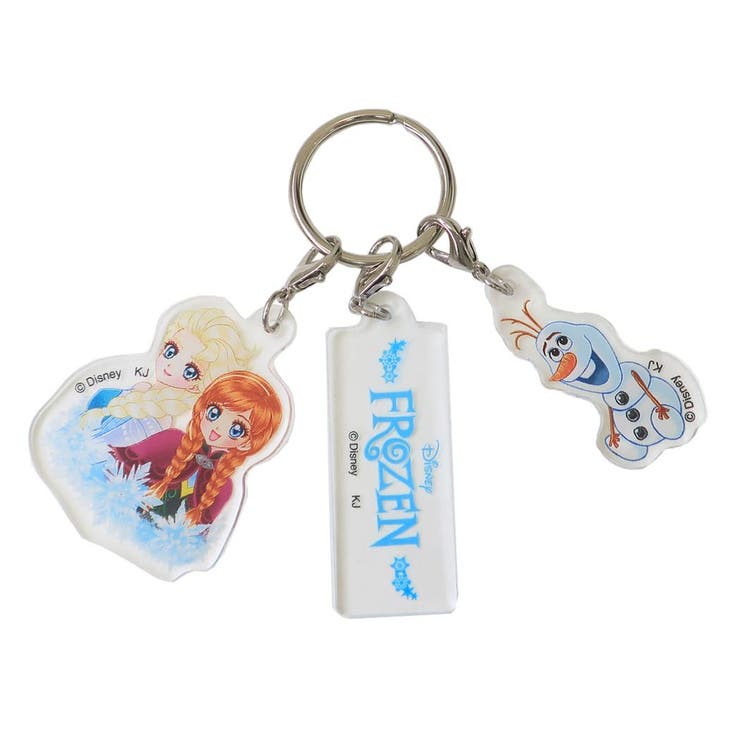 【10％OFFクーポン！2/10(火)1:59まで】cinemacollection アナと雪の女王x中川翔子 キーリング 3連アクリルキーホルダー 集合 ディズニー カミオジャパン プレゼント キャラクター グッズ 小物