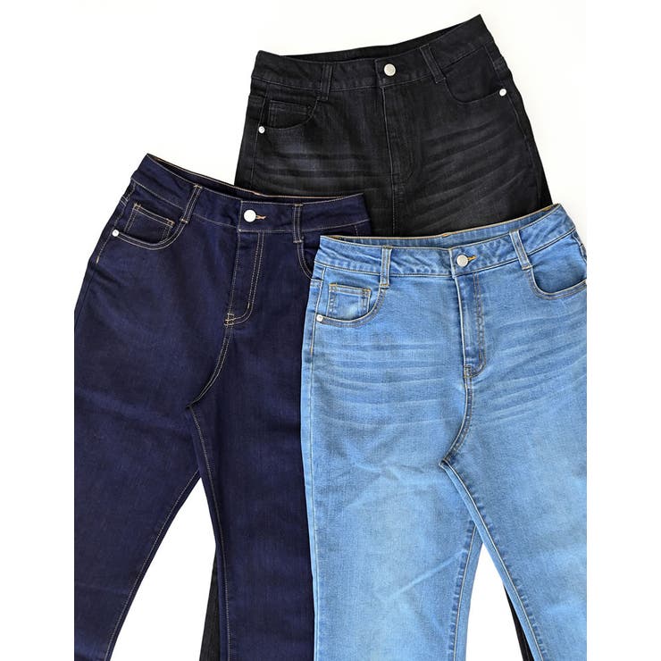 Re:EDIT [DENIM COLLECTION][2026S/S COLLECTION][低身長/高身長/大きいサイズ有]ストレッチデニムキックフレアパンツ パンツ・ズボン shoplistselect-10469251 SHOPLIST サンプル画像2