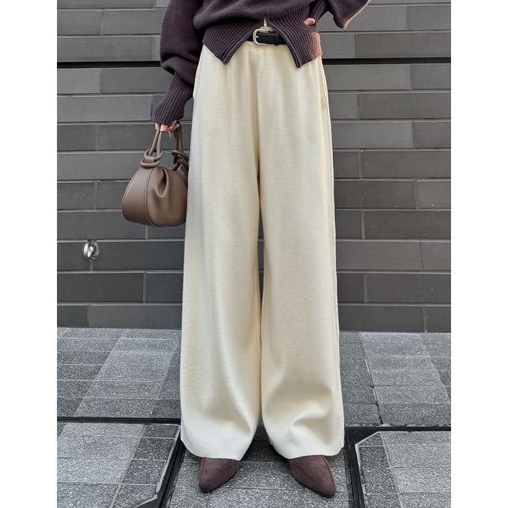 Re:EDIT [低身長/高身長サイズ有]ベルトループ付きニットパンツ パンツ・ズボン shoplistselect-10469249 SHOPLIST サンプル画像3
