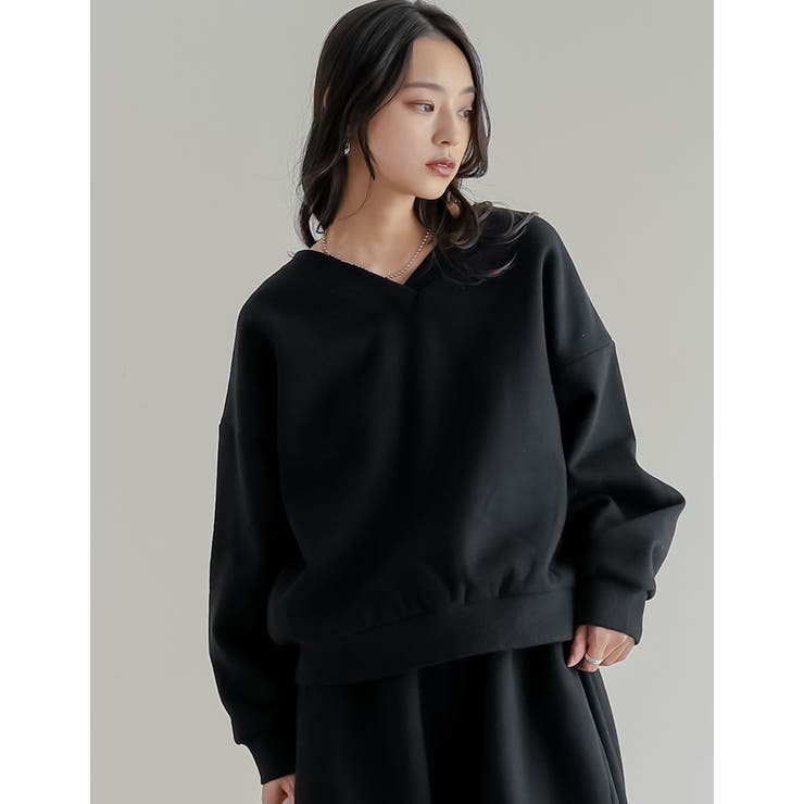 Re:EDIT 裏起毛マルチウェイVネックスウェットトップス トップス shoplistselect-10469261 SHOPLIST サンプル画像3