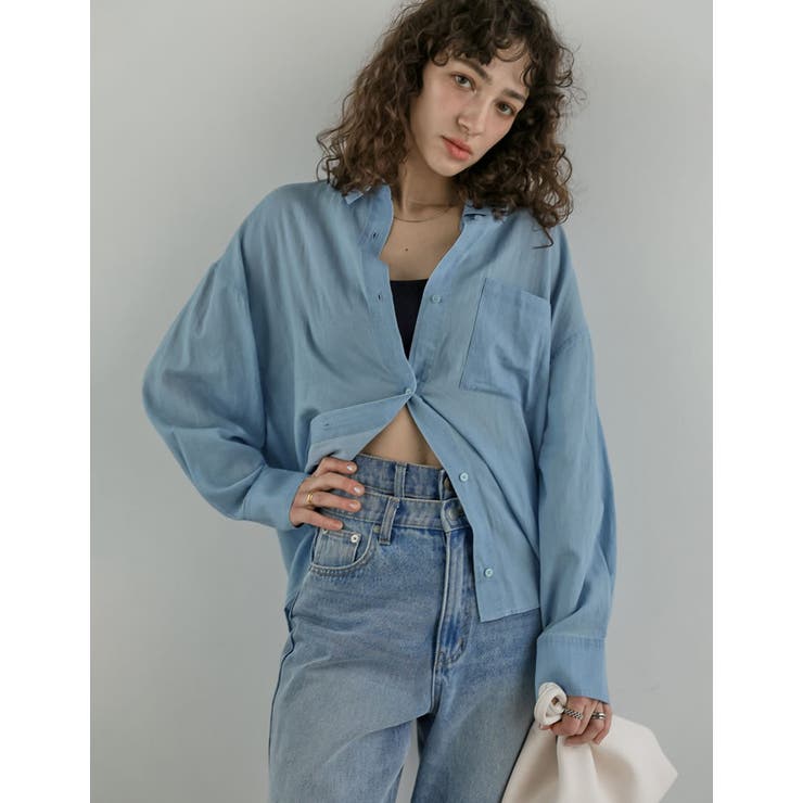 Re:EDIT [2026S/S COLLECTION]シアーデニムシャツ トップス shoplistselect-10469244 SHOPLIST サンプル画像3