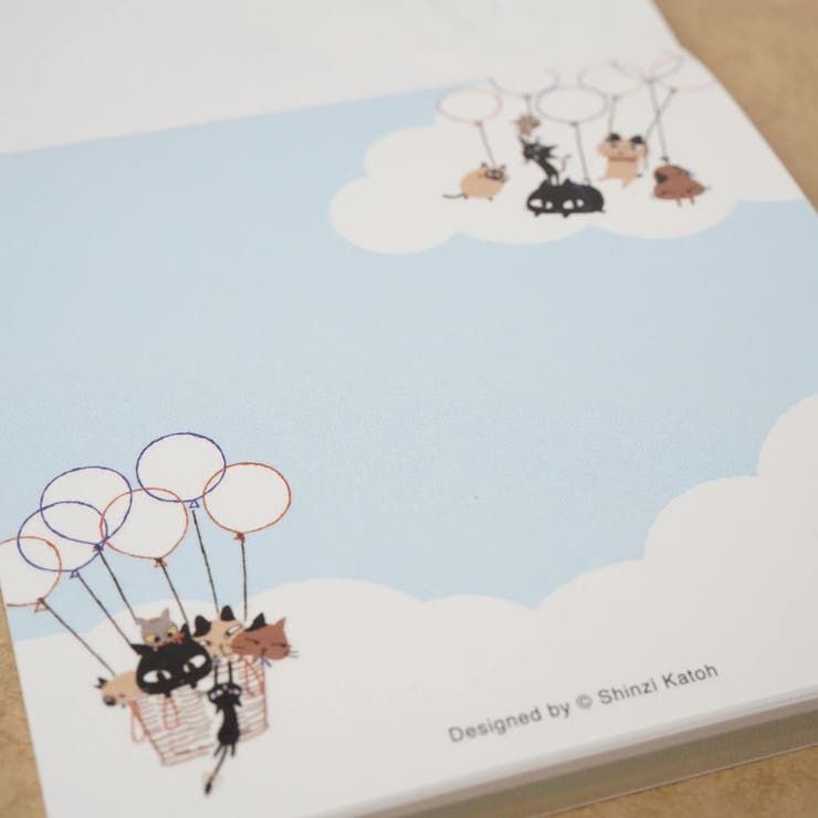 cinemacollection メモ帳 ブロックメモ UNEVEN CATS clover 木野瀬印刷 事務用品 かわいい グッズ その他