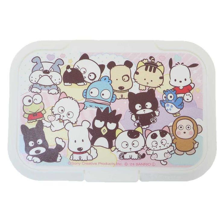 cinemacollection タマ＆フレンズxサンリオキャラクターズ 貼ってはがせるウェットシートのフタ 抗菌Bitatto ビタット 集合B サンリオ マリモクラフト 便利雑貨 ふた 蓋 キャラクター グッズ ベビー