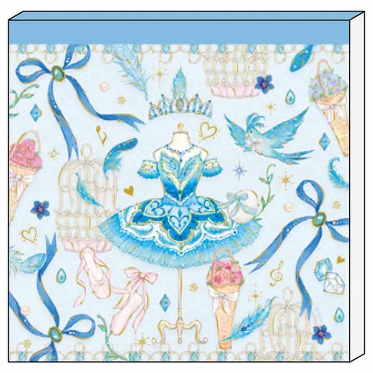 【10％OFFクーポン！配布中！】cinemacollection たけいみき メモ帳 メモパッド フロリナ王女と青い鳥 アニマル クローズピン 事務用品 伝言 ガーリーイラスト グッズ その他