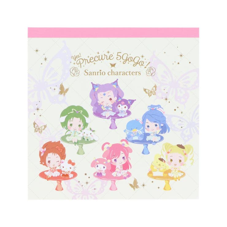 【10％OFFクーポン！配布中！】cinemacollection Yes！プリキュア5GoGo！xサンリオキャラクターズ メモ帳 スクエアメモ B サンリオ サンスター文具 新学期準備文具 かわいい キャラクター グッズ その他