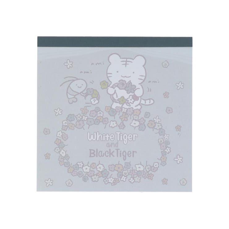 【10％OFFクーポン！5/7(木)9:59まで】cinemacollection ホワイトタイガーとブラックタイガー メモ帳 スクエアメモ グレー サンスター文具 伝言 メモパッド キャラクター グッズ その他cinemacollection ホワイ