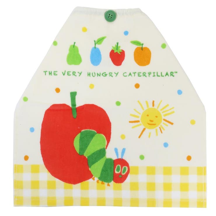 【10％OFFクーポン！2/10(火)1:59まで】cinemacollection はらぺこあおむし ゴム＆ボタン付きキッズおてふきタオル おりこうタオル ニコニコ エリックカール 林タオル 入園入学準備 幼稚園 絵本キャラクター グッズ 小物