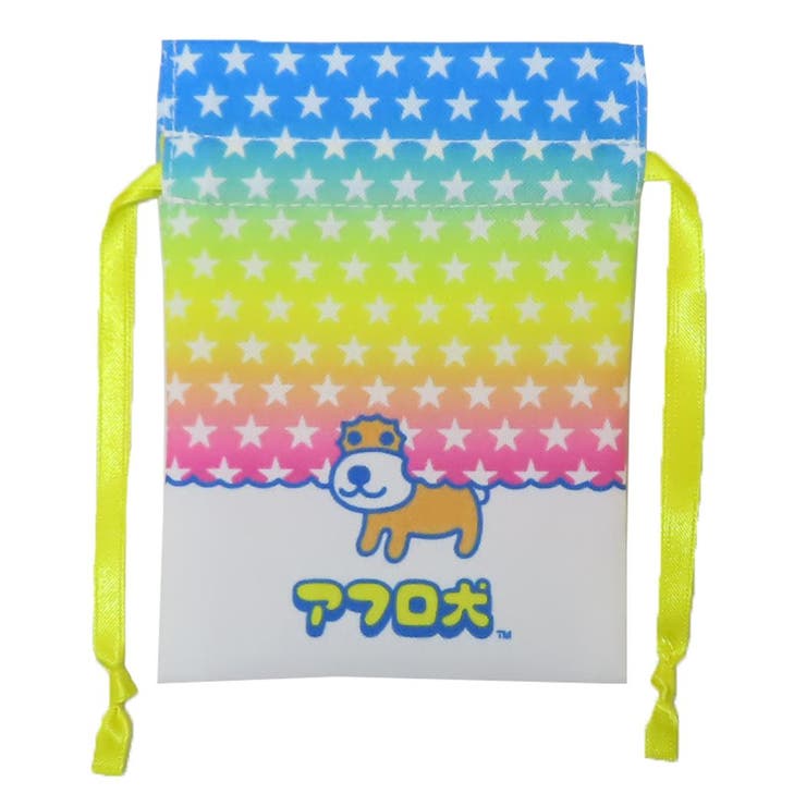 cinemacollection アフロ犬 ミニ巾着袋 豆巾着 レインボー サンエックス マリモクラフト 小物入れ キャラクター グッズ バッグ・鞄