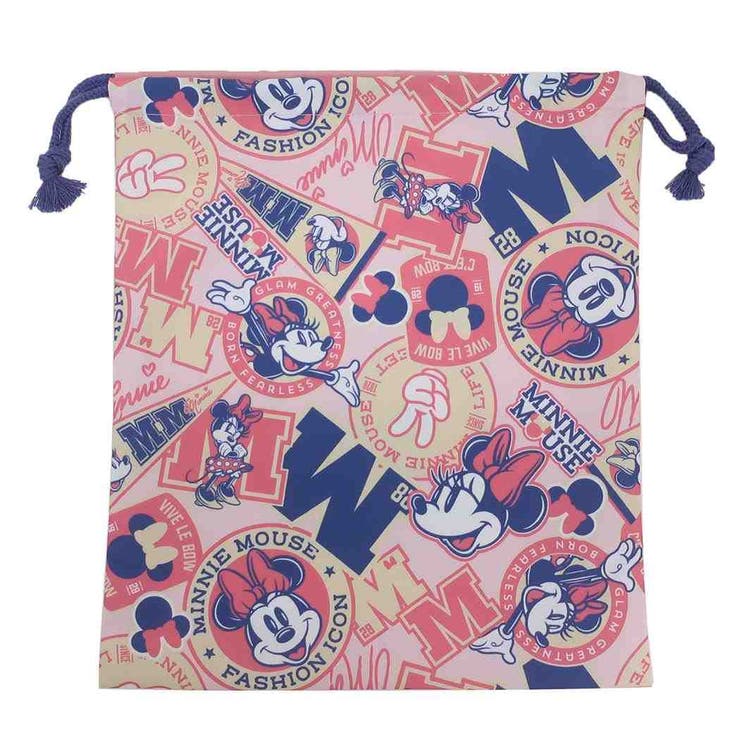 【10％OFFクーポン！2/10(火)1:59まで】cinemacollection ミニーマウス 巾着袋 きんちゃくポーチ中 ピンク 新入学 ディズニー アートウエルド 体操服入れ キャラクター グッズ バッグ・鞄