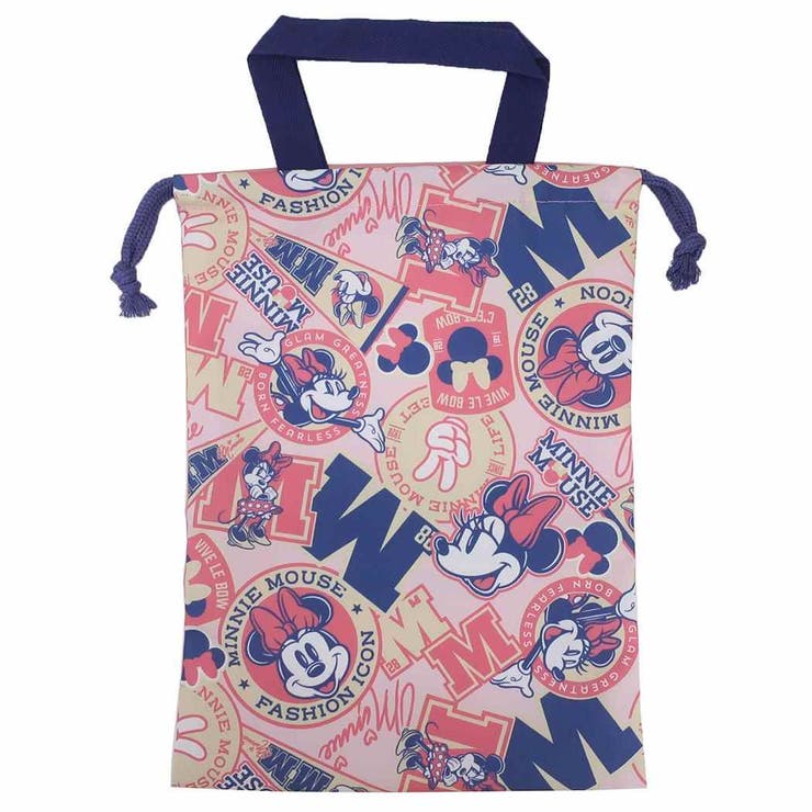 【10％OFFクーポン！2/10(火)1:59まで】cinemacollection ミニーマウス 巾着袋 持ち手付き巾着 ピンク 新入学 ディズニー アートウエルド 新学期準備雑貨 キャラクター グッズ バッグ・鞄