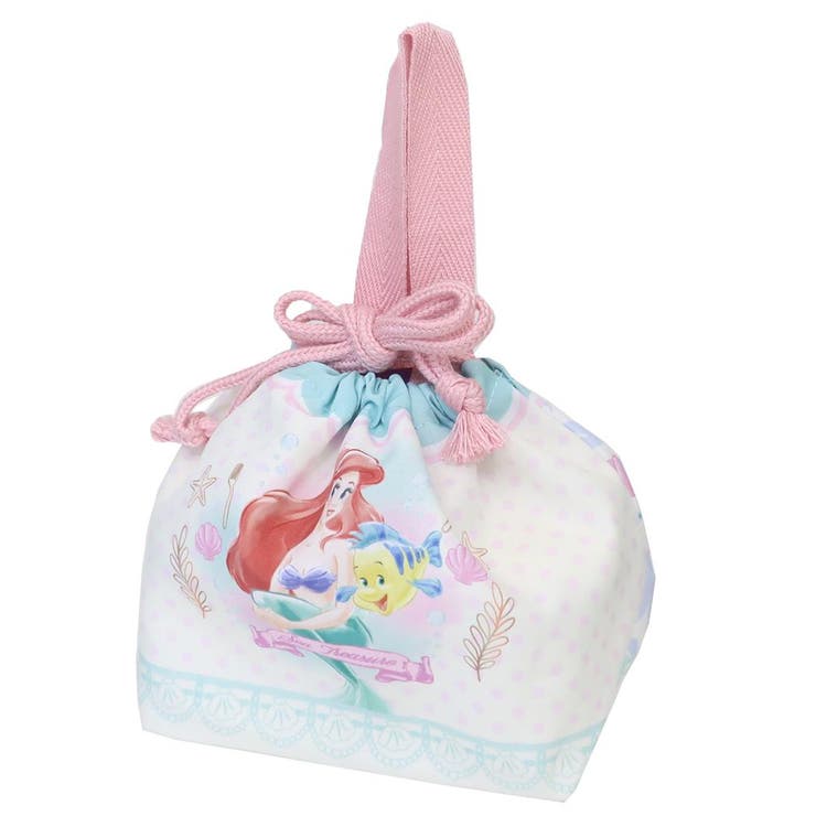 cinemacollection リトルマーメイド ランチ巾着 マチ付き巾着 アイボリー 新入学 デ ...