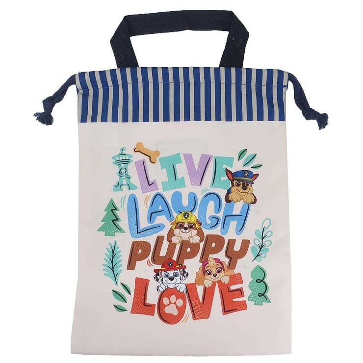 【10％OFFクーポン！2/10(火)1:59まで】cinemacollection パウパトロール 巾着袋 持ち手付き巾着 単柄 アイボリー 新入学 アートウエルド 新学期準備雑貨 アニメキャラクター グッズ バッグ・鞄