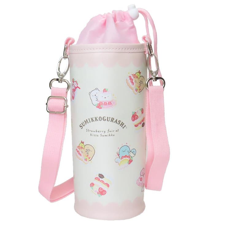 【10％OFFクーポン！3/26(木)1:59まで】cinemacollection すみっコぐらし ペットボトルホルダー ペットボトルカバーL 喫茶すみっコでいちごフェア サンエックス ティーズファクトリー 水筒カバー キャラクター グッズ 食器・キッ