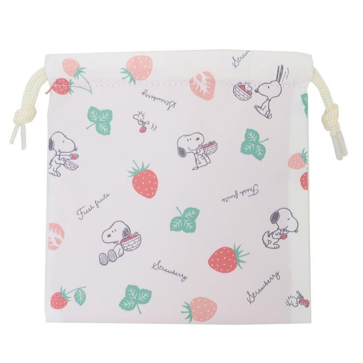 cinemacollection スヌーピー 巾着袋 フラット巾着 ストロベリー ピーナッツ マリモクラフト きんちゃくポーチ 小物入れ かわいい キャラクター グッズ 浴衣・着物