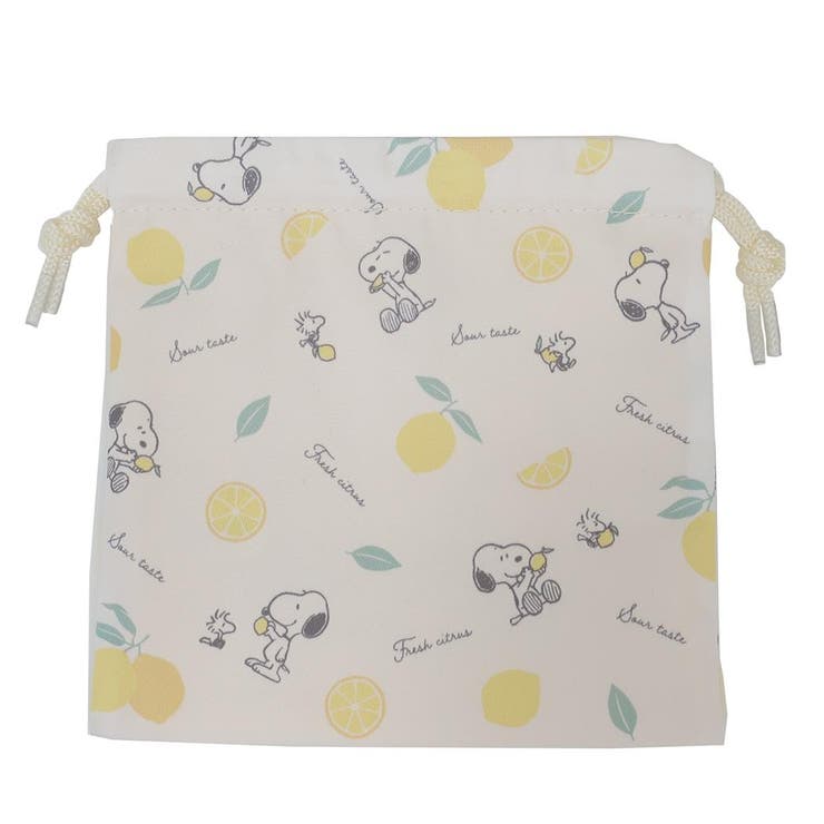 cinemacollection スヌーピー 巾着袋 フラット巾着 レモン ピーナッツ マリモクラフト きんちゃくポーチ 小物入れ かわいい キャラクター グッズ 浴衣・着物