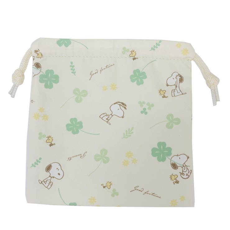cinemacollection スヌーピー 巾着袋 フラット巾着 クローバー ピーナッツ マリモクラフト きんちゃくポーチ 小物入れ かわいい キャラクター グッズ 浴衣・着物