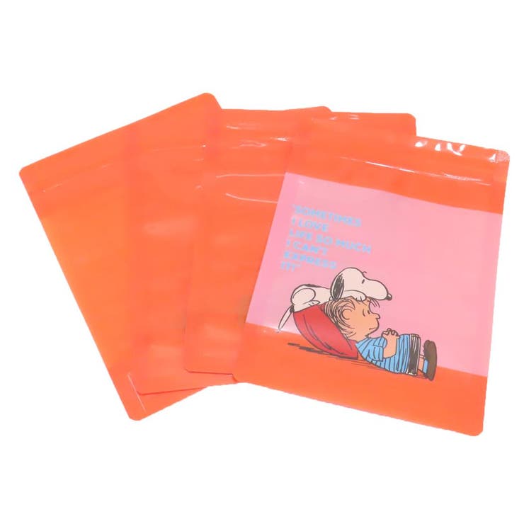 cinemacollection スヌーピー 小分けビニール袋 ストレージバッグ オレンジ SN＆LI OR ピーナッツ 大西賢製販 ギフトバッグ キャラクター グッズ ファッション雑貨