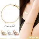 CREAM-DOT ブレスレット 18kコーティング チェーン レディース レイヤード 2連 大人 上品 エレガント 華奢 シンプル 結婚式 ゴールド アクセサリー