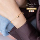 CREAM-DOT ブレスレット 金属アレルギー ニッケルフリー 18kコーティング レディース ハート ぷっくり メタル メタルハート ステーションチェーン 大人 華奢 ゴールド シルバー ピンクゴールド アクセサリー