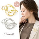 CREAM-DOT ブローチ フォーマル 卒業式 卒園式 入学式 入園式 ママスーツ おしゃれ コサージュ 華やか ピン 上品 メタル 透かし クラフト調 艶 マット 艶消し 大人 シンプル ゴールド シルバー エレガント アクセサリー