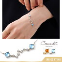 【6/11 1:59まで 10%OFFクーポン】CREAM-DOT ブレスレット 金属アレルギー ニッケルフリー 18kコーティング レディース キュービックジルコニア ビジュー 星座 北斗七星 アクリル樹脂 ぷっくり 大人 華奢 ゴールド シルバー ブ