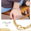 【6/11 1:59まで 10%OFFクーポン】CREAM-DOT ブレスレット 金属アレルギー ニッケルフリー 18kコーティング レディース サークルチェーン ごつめ ツイスト オーバル ダブルリング 大人 ゴールド シルバー アクセサリー