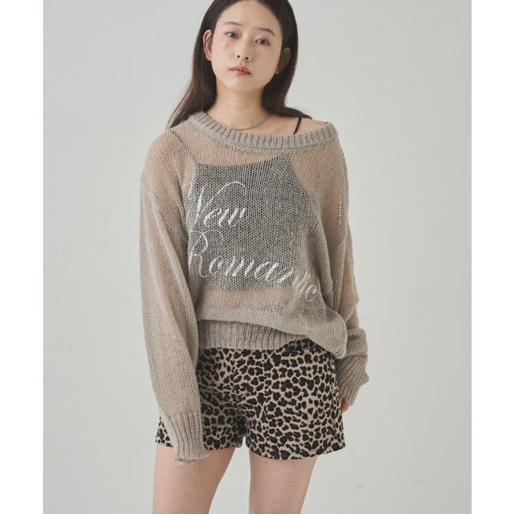 【10％OFFクーポン！2/10(火)1:59まで】PAL GROUP OUTLET 【WHO'S WHO gallery】シアーロゴニット トップス