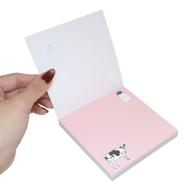 cinemacollection Animal Series メモ帳 メモパッド スクエア ウシ アニマル Green Flash 100枚綴り かわいい グッズ その他