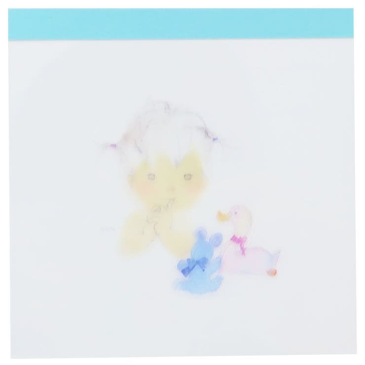 【10％OFFクーポン！5/7(木)9:59まで】cinemacollection いわさきちひろ メモ帳 メモパッド スクエア Blue Green Flash かわいい 文具 グッズ その他cinemacollection いわさきちひろ メモ帳