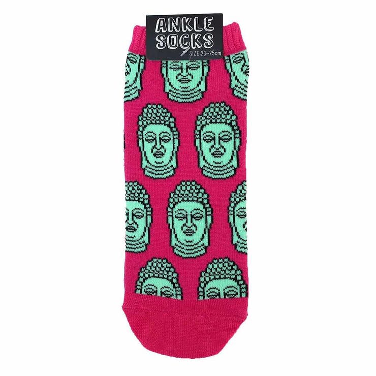 cinemacollection 女性用靴下 レディースアンクルソックス BUDDHA オクタニ 大人向け かわいい グッズ ..