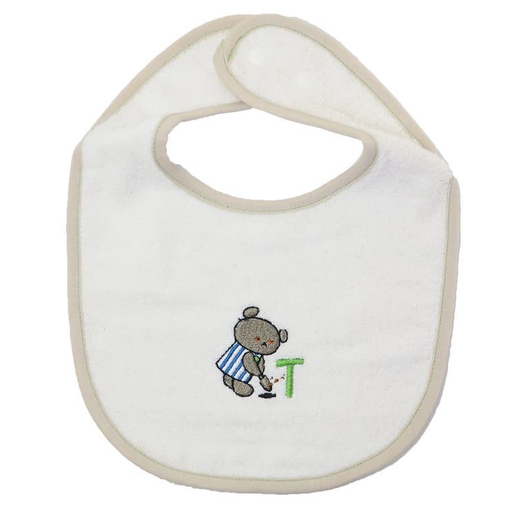 cinemacollection こぐまちゃんえほん ベビービブ キャラ イニシャルスタイ T ウェーブ COCOWALK よだれかけ ベビー 赤ちゃん用品 出産祝い ギフト 絵本キャラクター グッズ ベビー